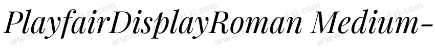 PlayfairDisplayRoman Medium字体转换